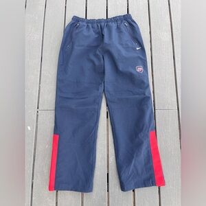Vintage Bauer Nike USA Track Pants Hockey Training Athletic Blue Red Mens XL
